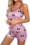 Sexy Women's Pajama Set - Two Piece Cami Top & Loose Shorts (T923)