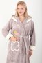 Women's 100% Bamboo Hooded Floral Pattern Dressing Gown – Soft and Warm Home Wear - 2