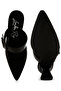 Women Microfiber Pointy Slip-On Mules in Black - 4