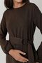 Long Sleeve Maxi Dress with Belt Detail - 4