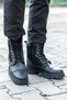 Unisex Non-Slip Guaranteed Fur-Lined Rubber Sole Winter Zippered Boots Iarnă Black Skin - 2