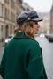 Women's Premium Leather Brimmed Gray Cap Hat - 2
