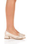 Stone Detailed Short Thick Heeled Comfortable Daily Evening Dress Shoes - 3