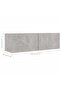 2 Piece TV Cabinet Set Concrete Grey Engineered Wood - 5