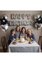Birthday Happy Birthday Silver Giant Size Compatible with Air and Helium Various Gifts - 3