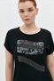 Back Detailed Sequined Printed Stone T-Shirt - 3