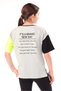 Girl's Printed Crew Neck Short Sleeve T-Shirt - Color Block - 2
