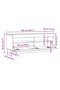 TV Cabinet White 100x35x40 cm Engineered Wood - 3