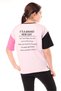 Girl's Printed Crew Neck Short Sleeve T-Shirt - Color Block - 2