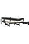 Pull-out Day Bed without Mattress Black 2x(90x200)cm - 3