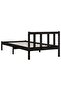 810071 Bed Frame without Mattress Black Solid Wood 90x200 cm - 5