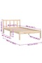 810067 Bed Frame without Mattress Solid Wood 90x200 cm - 3