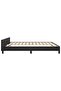 Bed Frame with Headboard without Mattress Black 180x200 cm Super King - 5