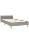Bed Frame without Mattress Light Grey 90x200 cm Fabric - 2