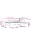 Pull-out Day Bed without Mattress 2x(90x200) cm Solid Wood Pine - 3