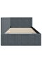 Corner Bed Frame with Headboard Dark Grey 90 cm x 200 cm Velvet - 5