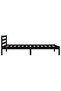 Bed Frame without Mattress Solid Wood Pine 90x200cm Black - 4