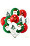 25 Pcs Christmas Party Balloons – Red & Green Latex Balloons with Santa, Snowman - 2