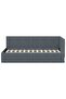 Corner Bed Frame with Headboard Dark Grey 90 cm x 200 cm Velvet - 4