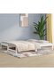 Pull-out Day Bed without Mattress White 2x(80x200) cm