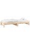 Pull-out Day Bed without Mattress 2x(90x200) cm Solid Wood Pine - 6