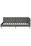 Corner Bed Frame Dark Grey 90 cm x 200 cm Fabric and Plywood - 4