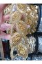 Iron-On Wide Leaf Pattern Golden Yellow Decorative Ribbon Accessory - 2