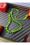 Stick Amber Prayer Beads – Vivid Green Faceted Cut
