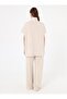 Soft Textured Pocket Detailed Vest & Pants Set - Stone Color - - 7