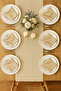 6 Pieces Organic Raw American Serving and Serving Napkin Tableware Presentation Set - 3