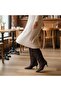 Brown Suede Genuine Leather Gusseted Women's Pointed Toe Boots - 5