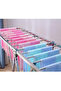 Foldable Clothes Dryer Double Layer Rack outside and inside 1.5M White Color Silver Colour - 3