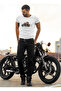 Men's Basic T-Shirt Motorcyclist Sloth - White - 6