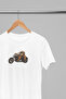 Men's Basic T-Shirt Motorcyclist Sloth - White - 2