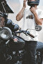 Men's Basic T-Shirt Motorcyclist Sloth - White - 4