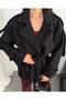 New Season Premium Quality Trend Belted Short Cashmere Coat - 4