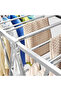 Foldable Clothes Dryer Double Layer Rack outside and inside 1.5M White Color Silver Colour - 5