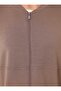 Basic Design Draped Sweatshirt - Mink - - 5
