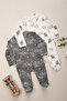 baby boy 2-item 100% cotton footed romper set