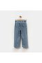 Girl's 5-8 Years Old Pleated Denim Pants - 2