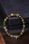 Green Black Striped Agate Stone Bracelet - 2