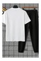 Modern Oversized Paris Written and Printed Sports Special Design Short Sleeve Tracksuit Set - 4