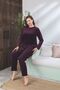 Mints Women's Winter Velvet Suit New Season Purple - 2