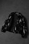 Men's Black Patterned Bomber Fleece Jacket - 4