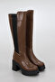 Bt900 Stretch Fabric Back Knee-High Boots