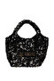 Women's Sequin Metallic Logo Short Strap Black Shoulder Bag Jc4147Pp0Nkk1-00A