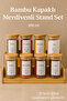 8-Piece Vacuum Spice Jar Set 300 ml – Bamboo 2-Tier Ladder Stand Included