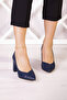 Belinda Lavivert Vegan Pointed Toe Thick Heeled Classic Shoes - 2