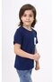 Boys' Printed Crew Neck Short Sleeve T-Shirt - Pocket Detail - 3