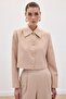 Buttoned Short Jacket - Beige